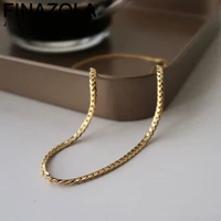 finazola french fashion horsewhip chain necklace women punk style hip hop choker cool couple stainless steel jewelery