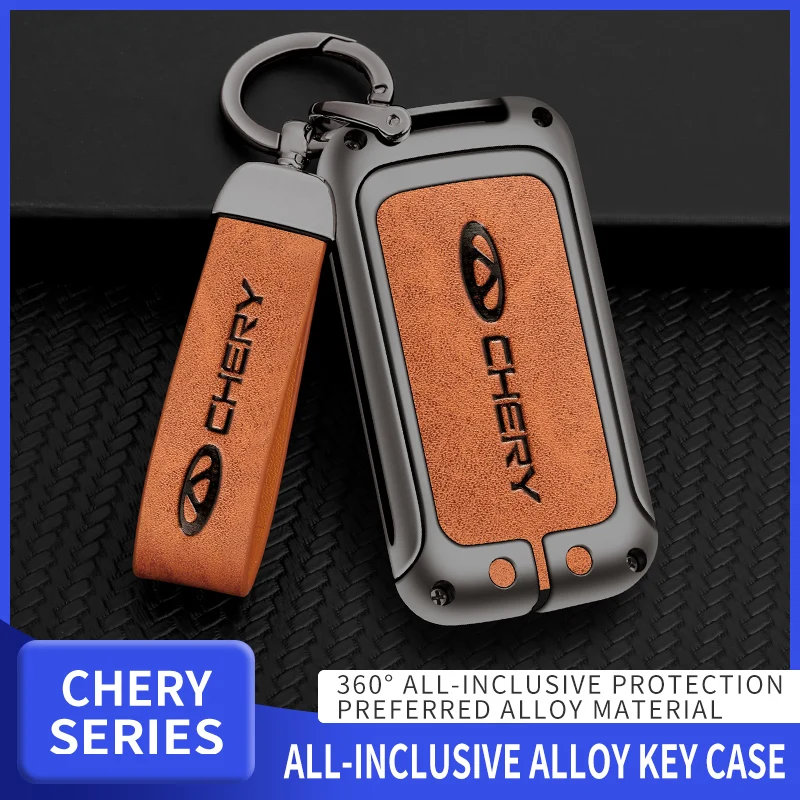 

Car Aluminium Alloy Key Cover Case For Chery Tiggo 5x 3x 8 7 Arrizo GX Type Car Styling Key Protection Keychain Auto Accessories