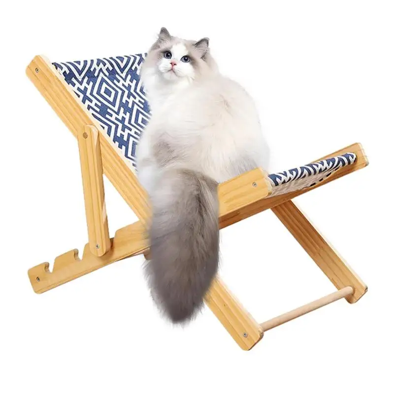 

Cat Elevated Bed Cat Hammock Adjustable Cat Lounger Elevated Hammock Chair for Rabbit Indoor Cats Puppy Small Dogs Bearing 10kg