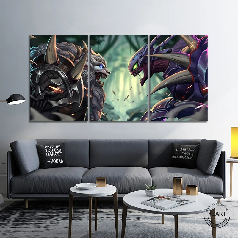 Картина на холсте Лига Легенд хазикса без рамки |