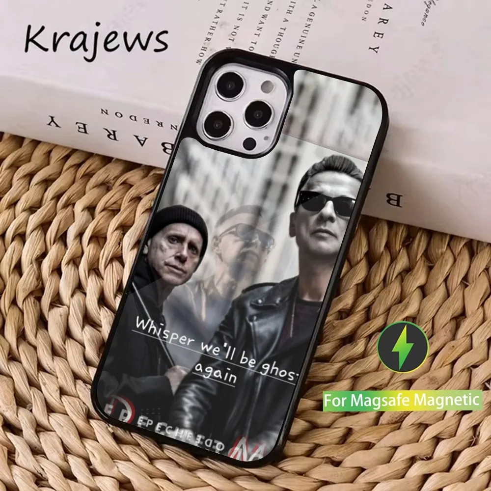 D-Depeche Mode Rock-S Band Phone Case For iPhone 16 15 14 13 12 11 Pro Max Plus Mini Magsafe Magnetic Wireless Charging