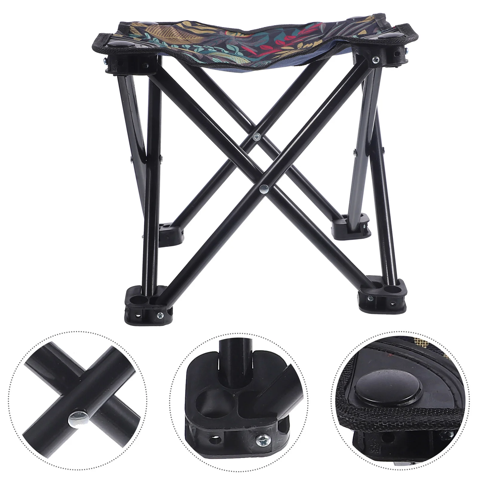 

Folding Tables Chairs Outdoor Foot Stool Collapsible Oxford Cloth Small Foldable Bench