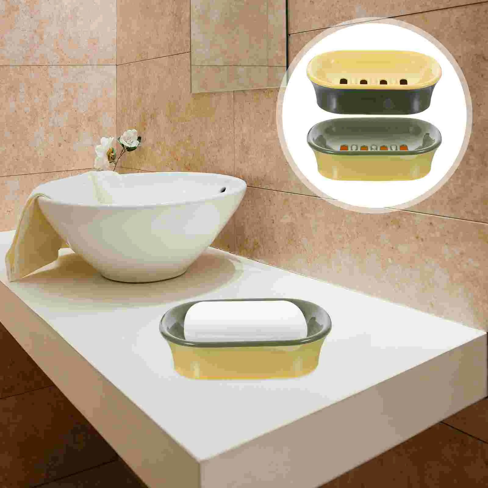 

2pcs Sealed Soap Storage Box Outdoor Soap Holder Travel Soap Boxes Soap Case