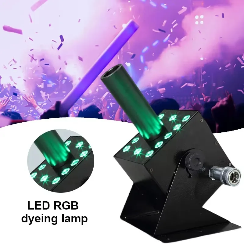 Фото Дымовая машина с CO2-распылением 250 Вт, DMX512, 12 светодиодов, RGB-подсветка, газовая дымовая пушка для дискотек, клубов и сцен №2