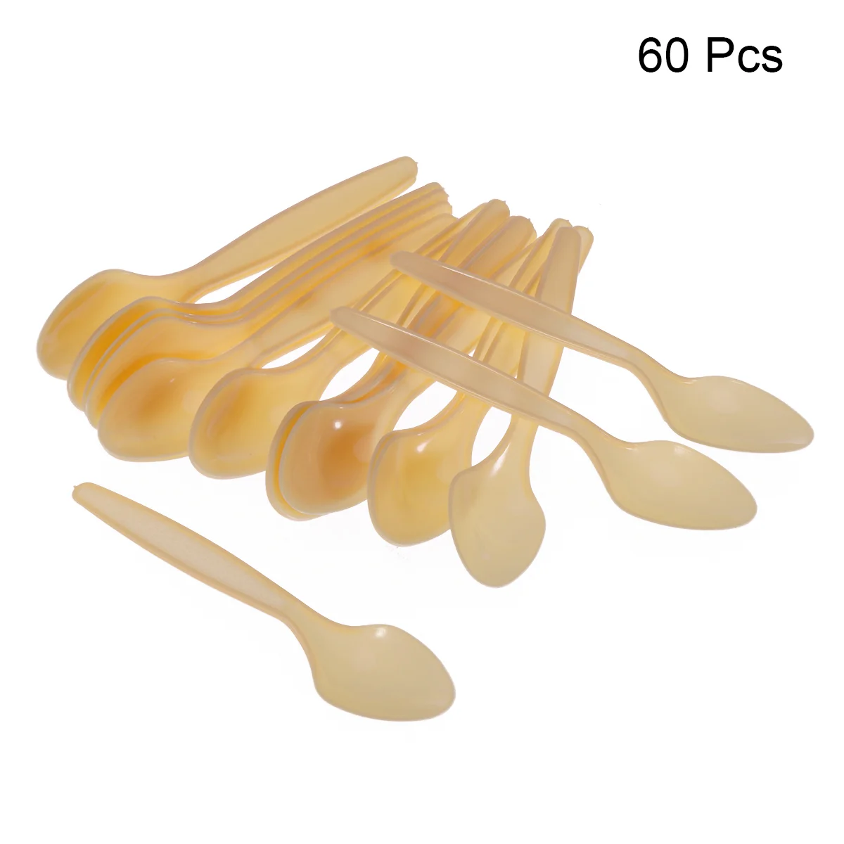 

60pcs Disposable Spoons Utensils Food Grade PP Plastic Cutlery Spoons(Yellow)