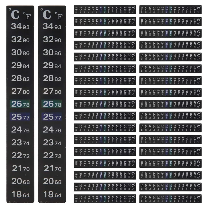 

Цифровой термометр, клейкая лента с кристаллами, 36 штук