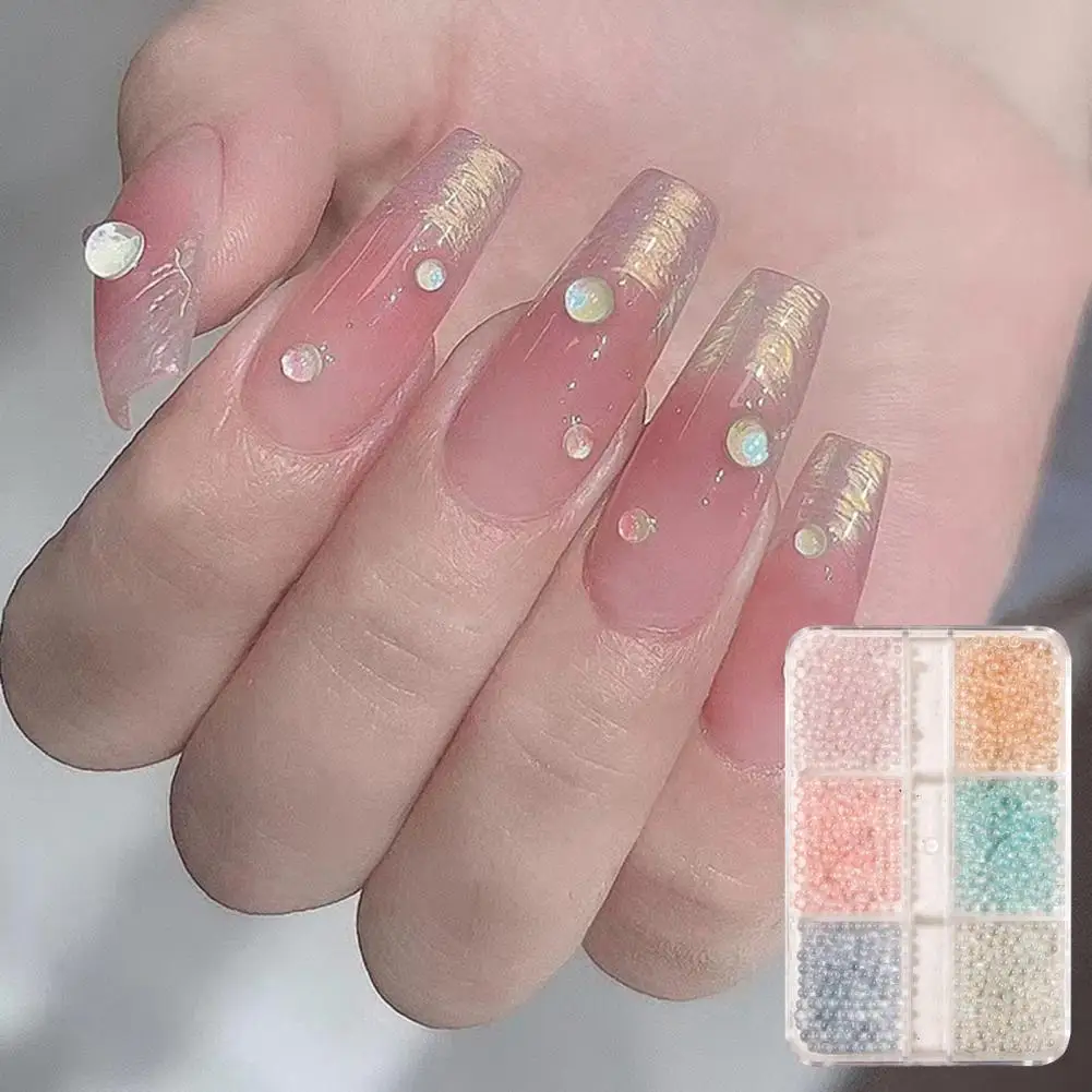 

Durable Nail Jewelry Sparkling Glass Colorful Loose Bead Nail Decorations Crafts Nail Beauty Nail Ornaments Nail Supplies