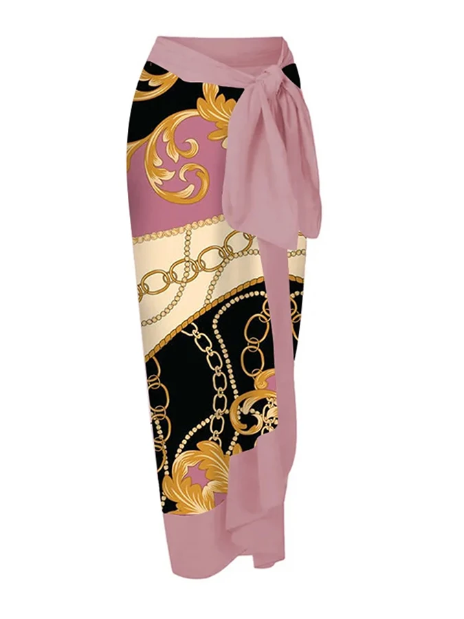 Женский сплошной купальник с квадратным вырезом и винтажным принтом сексуальная