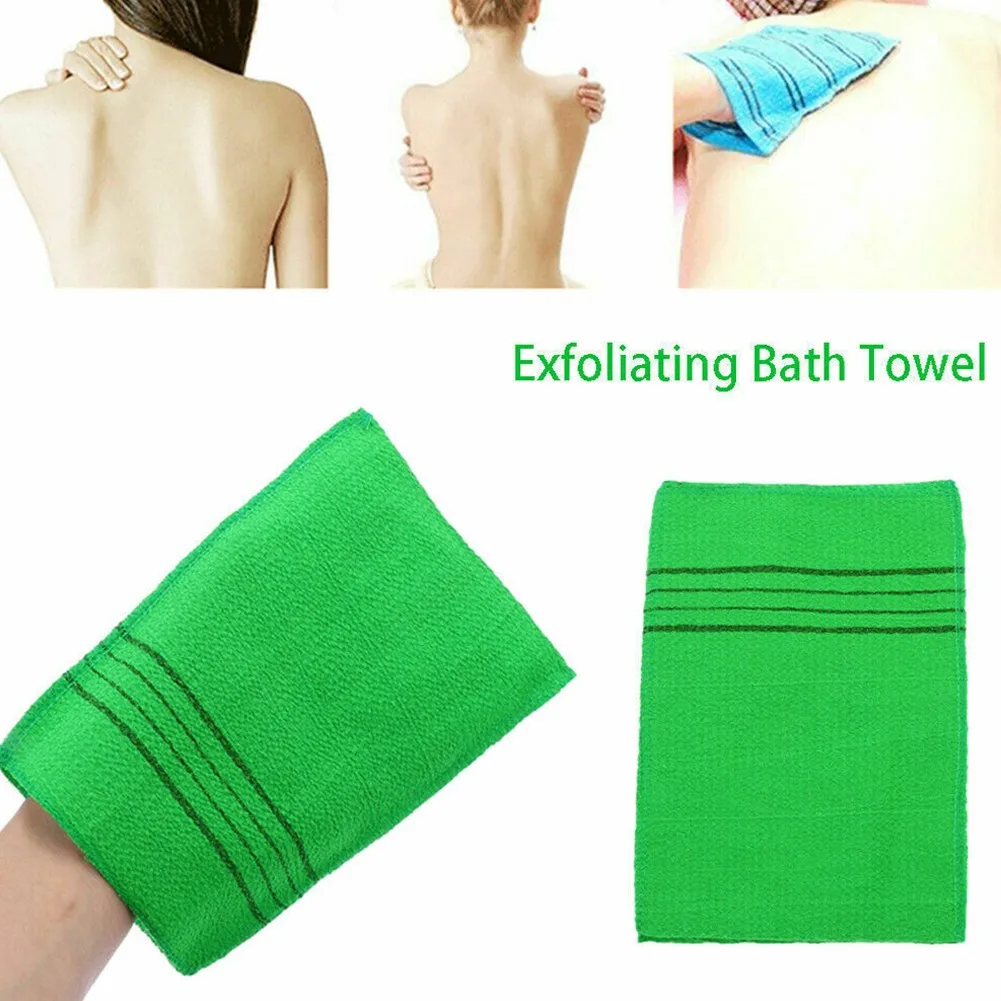 5pcs Double-sided Towel Korean Italy Asian Exfoliating Bath Washcloth Body Scrub Shower Towel Portable Body Scrub Shower Towels