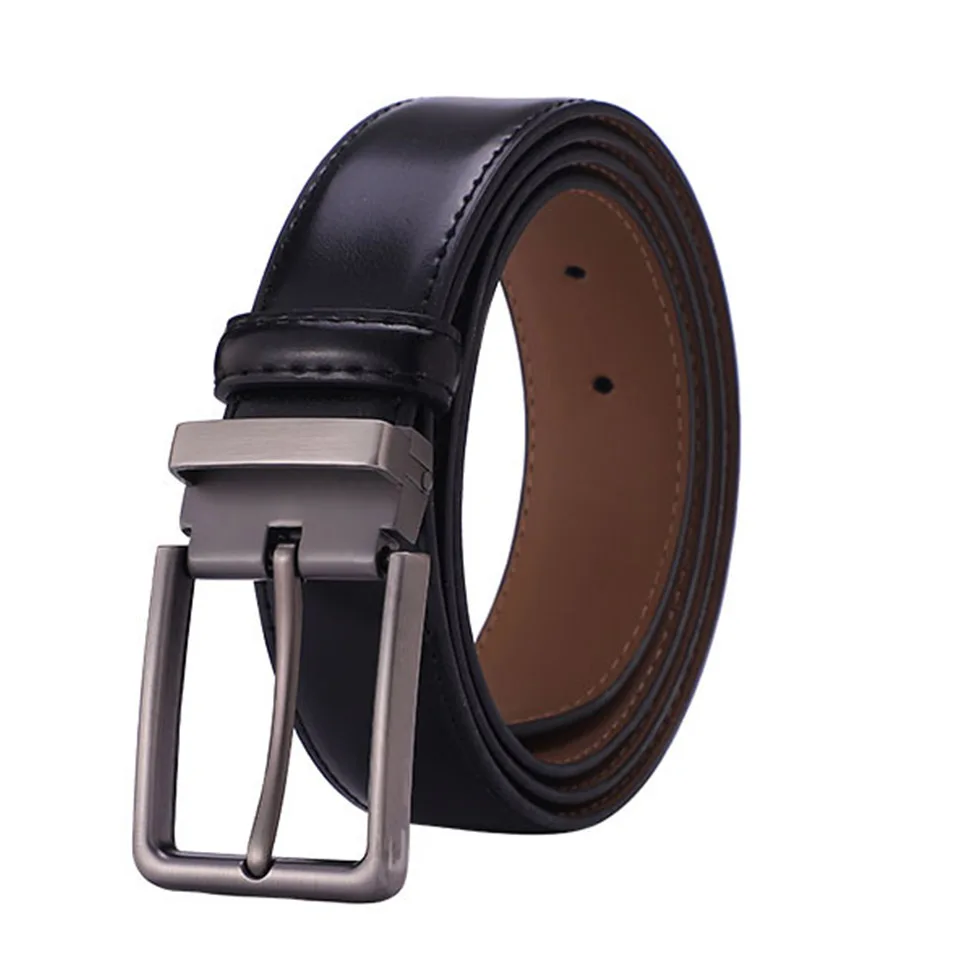 New Trend Fashion Men's Pin Buckle Belt Business Casual Golf Korean Youth Quality Design Luxury Belt 90 Grain Soft Leather 2300