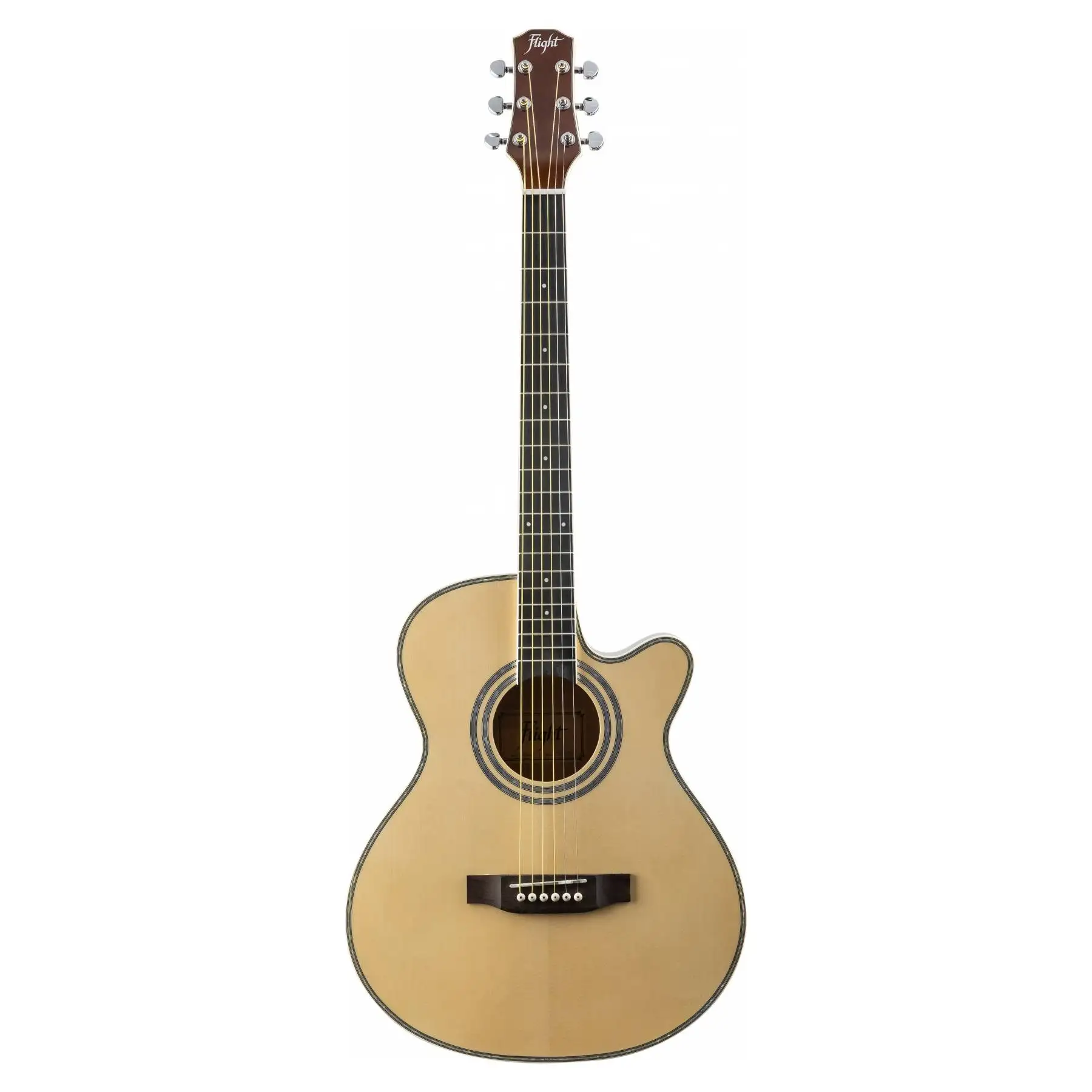 Гитара акустическая шестиструнная FLIGHT F-230C NA, Цвет натуральный, для Начинающих, Струн 6