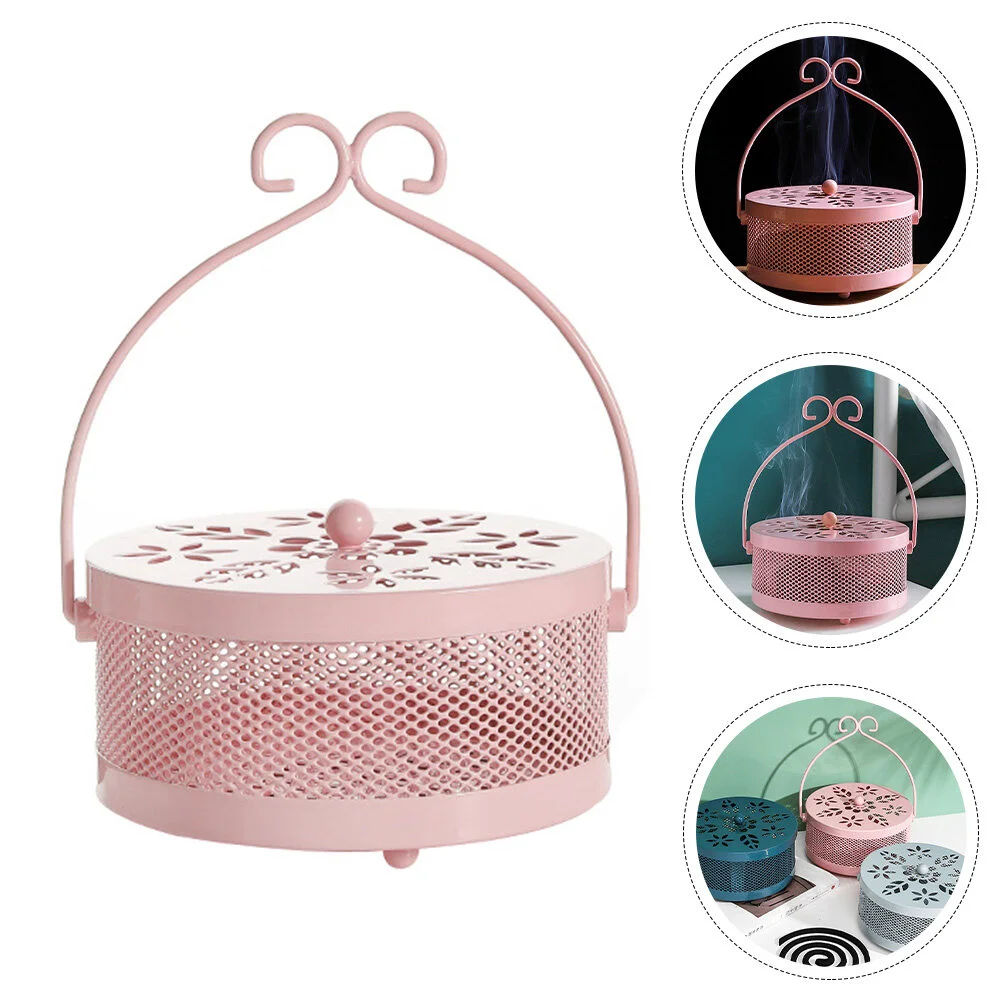 

Pink Serving Tray Mosquito Burner Coil Wrought Iron Household Censer Decorative Aroma