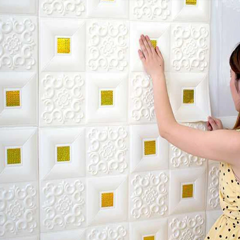 

10M Ceiling Wallpaper 3D Brick Waterproof Wall Stickers Foam Self-Adchive Wall Decoration