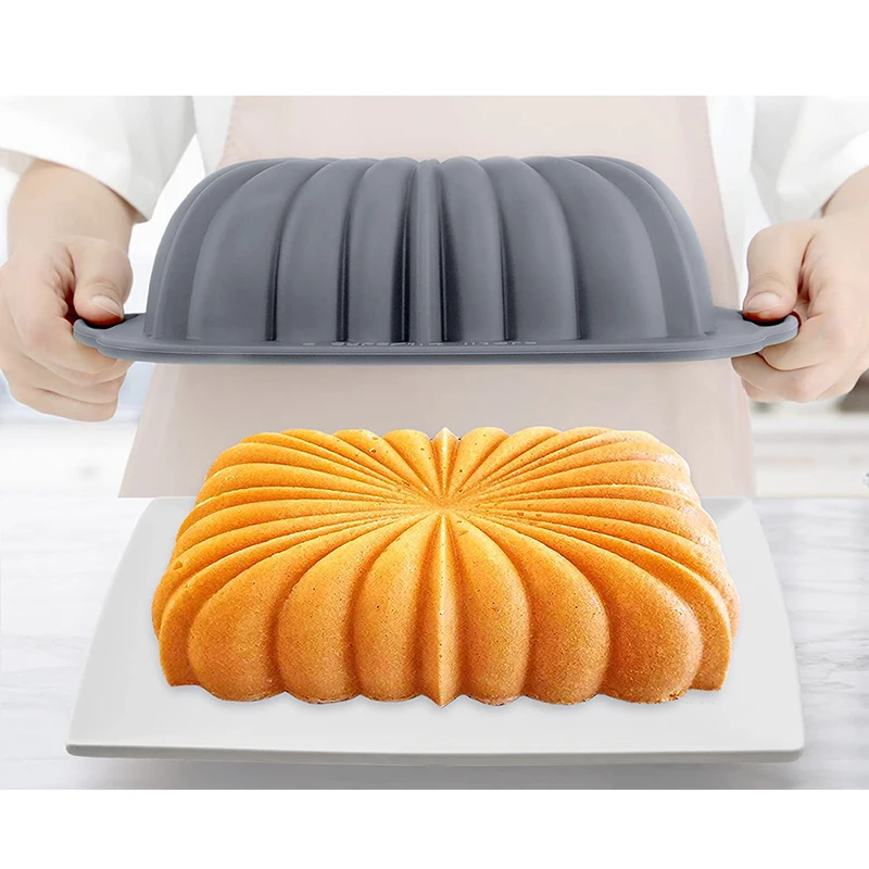 1PCS Brand New Bread Loaf Pan With Fluted Design Silicone Toast Non-Stick Baking Pan Cake Mould for Kitchen Accessories Tools