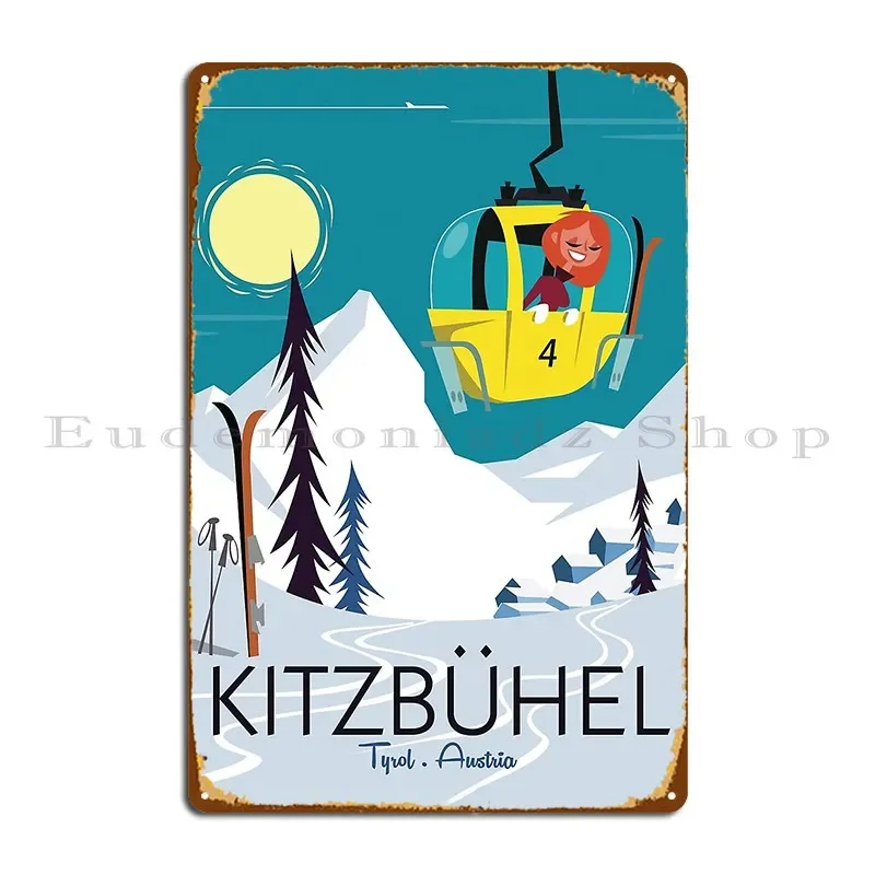 Kitzbuhel постер металлическая табличка плакат настенная пещера гостиная Настенный