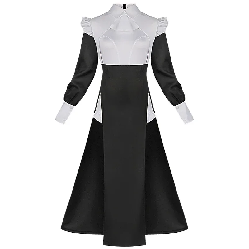 Аниме Сексуальная монахиня Косплей Униформа прелеченные черные костюмы для