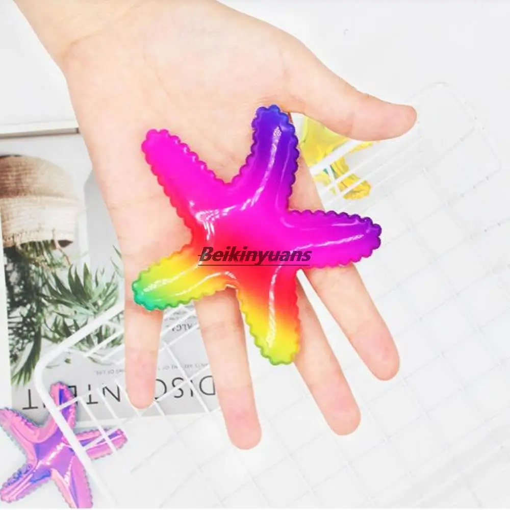 Children's Princess Pantone Starfish Rainbow Hairpin Sequin Card Pressed Duck-billed Clip Jewelry images - 6