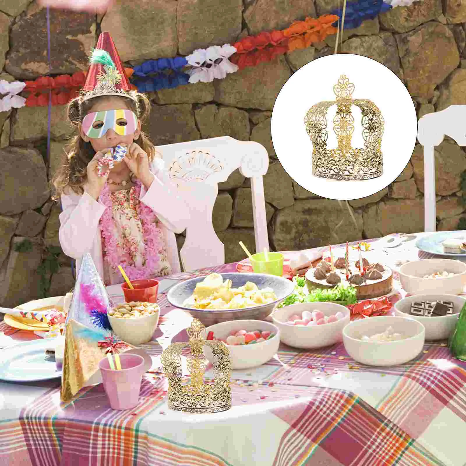 

Crown Gold Birthday Decorations Tiara Forgirls Wedding Decorationkids Party Cupcake Mini Baby Small Ornaments Toppers Decorating