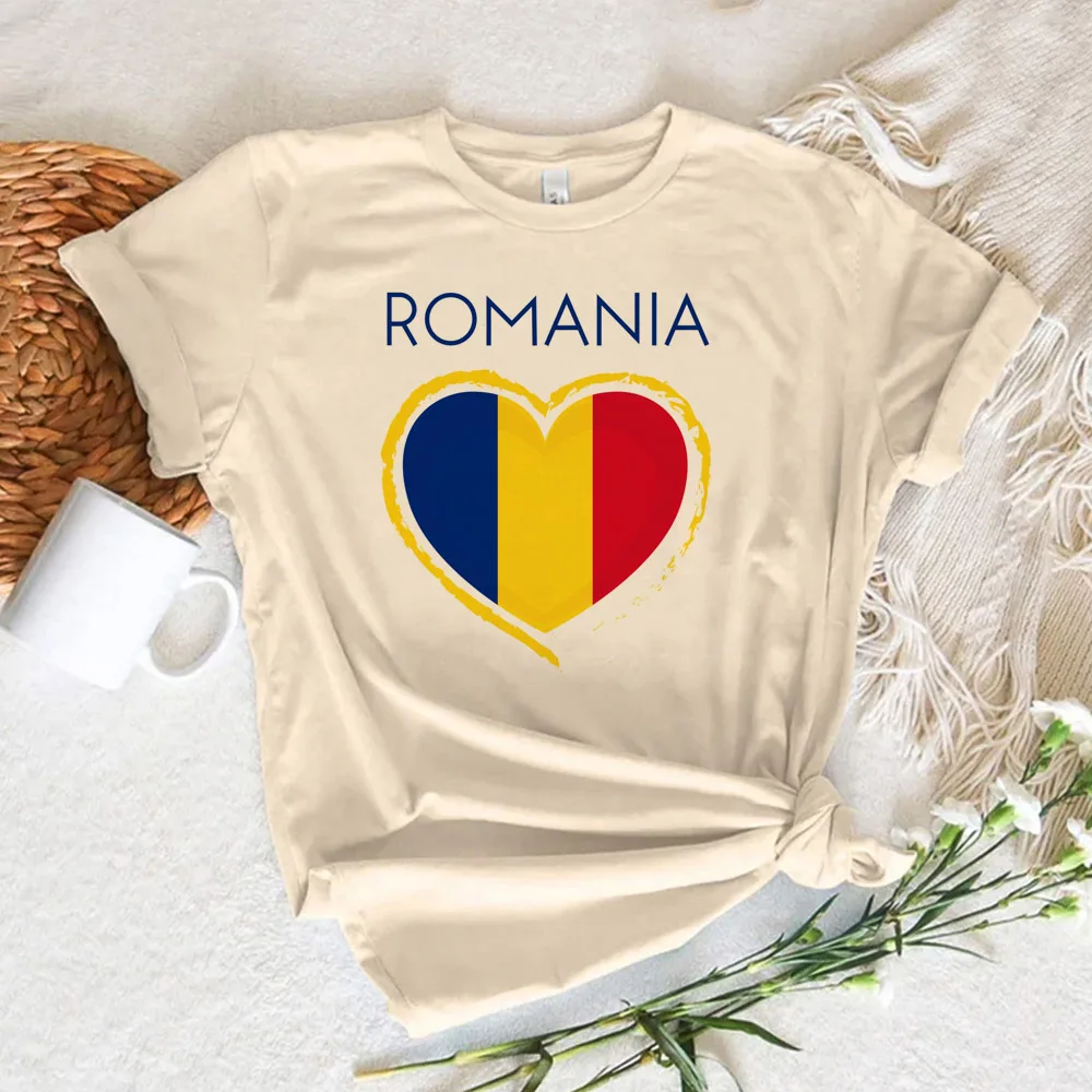 Румыния Топ женский Графический Летний комикс футболка для девочек y2k одежда