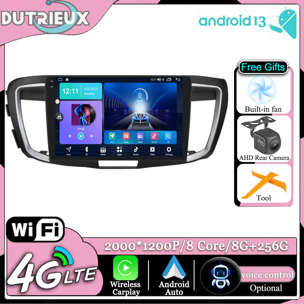 

Android 13 для Honda Accord 9 2012-2016 2017 2018 автомобильное Стерео Радио авторадио Carplay мультимедийный видеоплеер ТВ GPS навигация