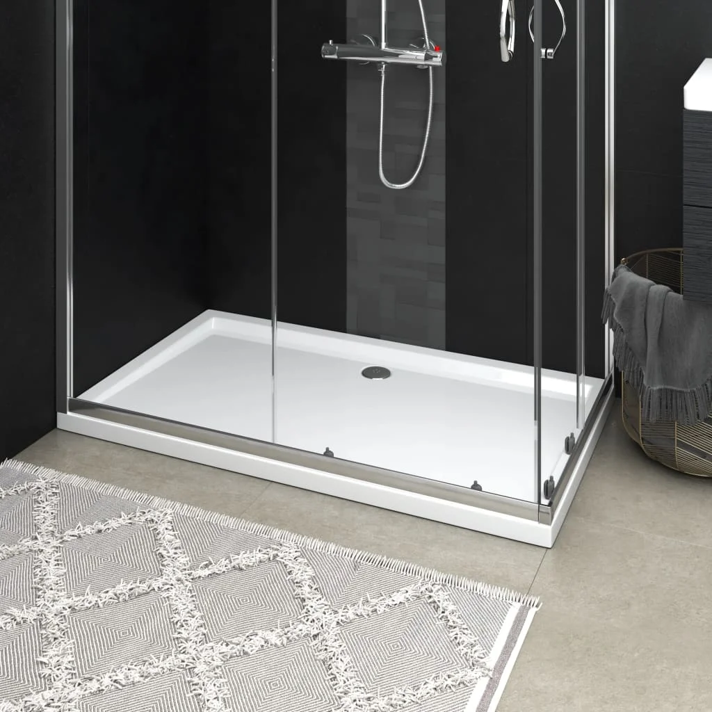 

White ABS 70x120 rectangular shower caterer
