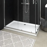 white abs 70x120 rectangular shower caterer
