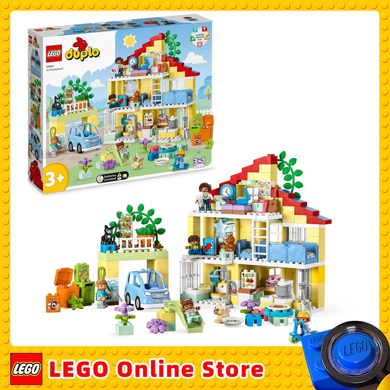 

LEGO DUPLO Town 3in1 Family House Including Mom, Dad, 3 Children, Cats, and Puppies 10994