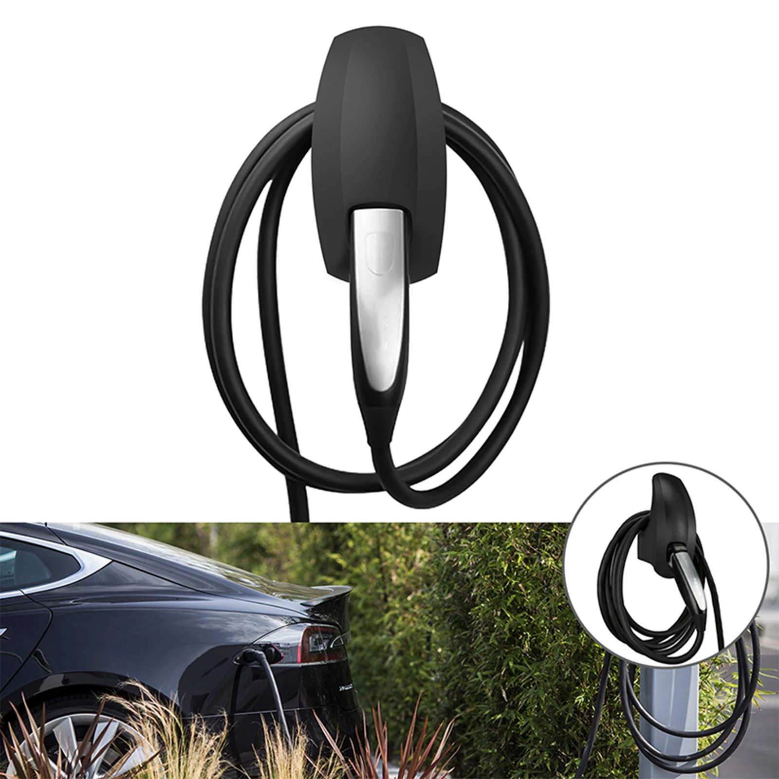 

Автомобильный органайзер для зарядного кабеля Tesla Model 3 X S Y, настенный держатель для автомобильного зарядного устройства, Соединительный кронштейн, поддержка адаптера