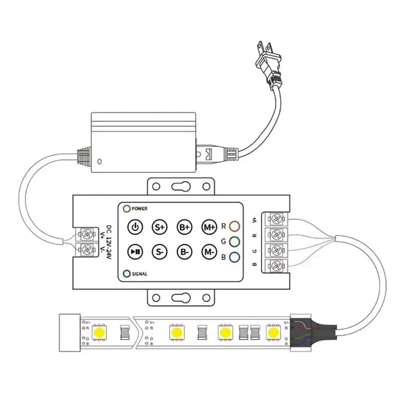 Дистанционный беспроводной мини-контроллер 30 А для RGB светодиодной ленты