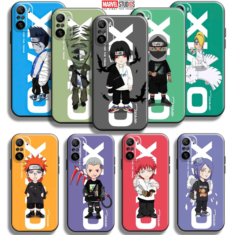 

Fashion Akatsuki Naruto For Xiaomi Redmi K40 Pro Gaming Phone Case Black Soft Carcasa Coque Silicone Cover