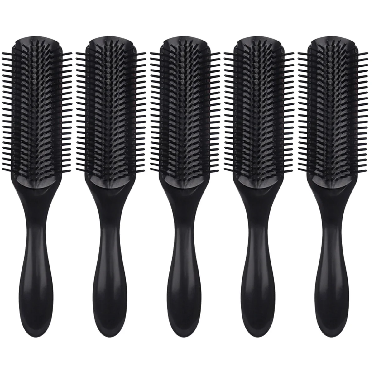 

Set 5 Nine Row Comb Rib Hair Brush Men Curly Styling Tools Hairbrush Curling Abs Thick Detangling Combs Man