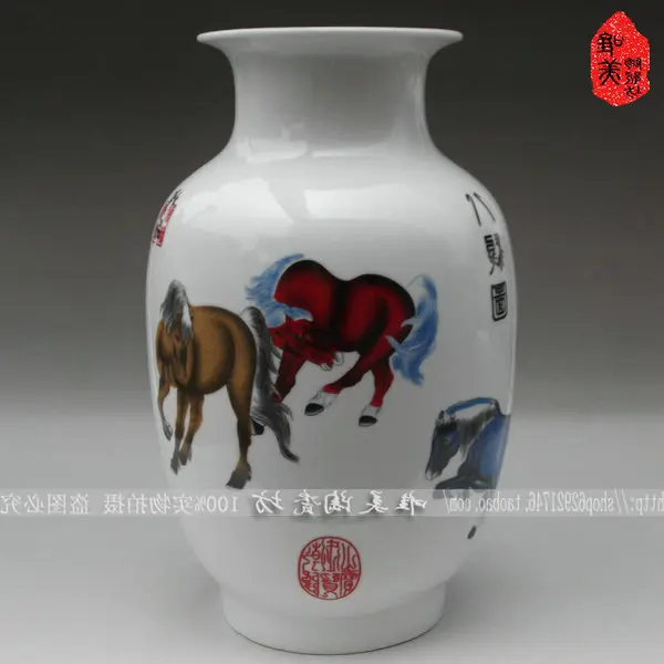

high-grade Jingdezhen enamel vase / 8 figure ceramic bottle/furnishing articles of handicraft
