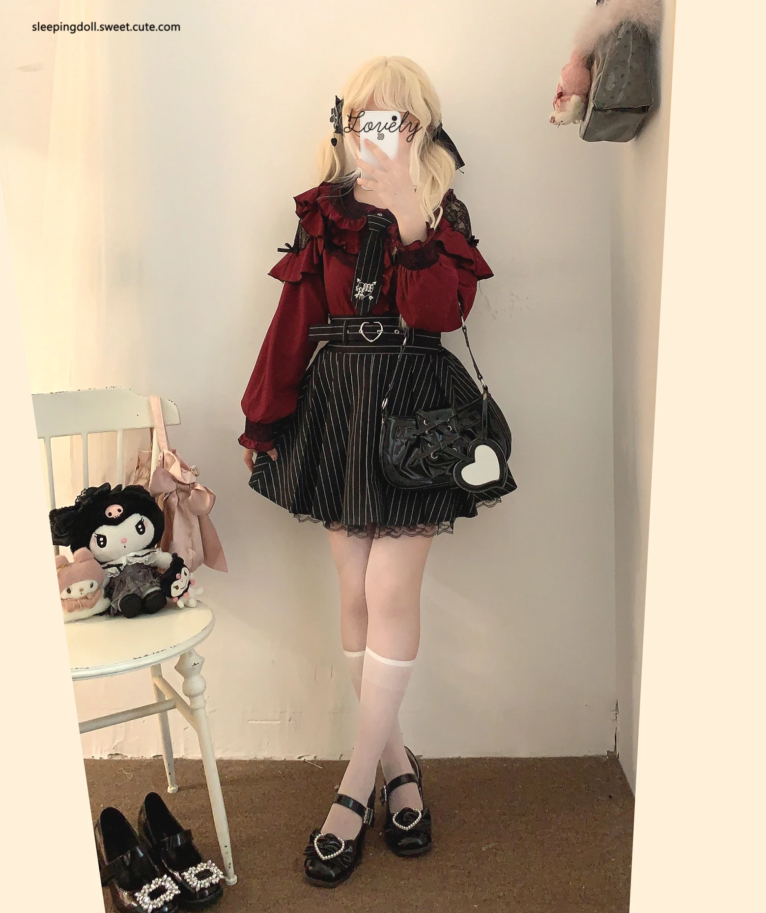 Женская кружевная блузка в японском стиле с листьями лотоса