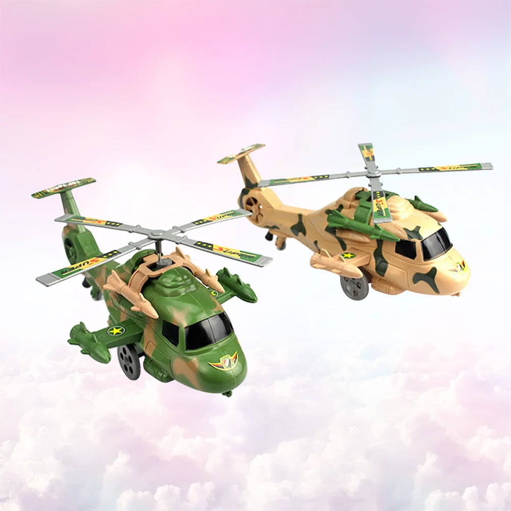 

3PCS Plastic Helicopter Toys Pulling String Airplane Models Fun Plane Toy Creative Gift for Kids Random Color