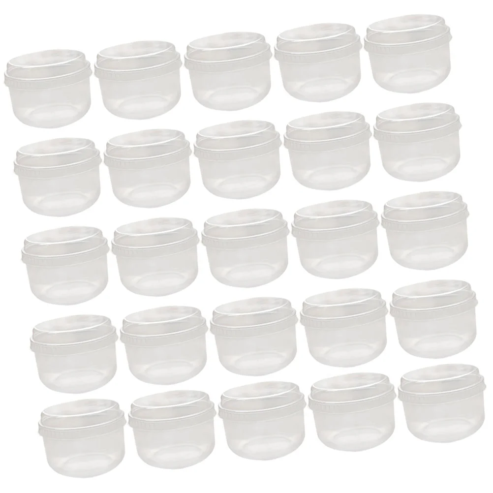 

50 Sets Cup Lid Yogurt Cups Clear Glass Jars Dessert Cup Small Terrarium Disposable Clear Cups Cake Cup Chubby Pudding Cups