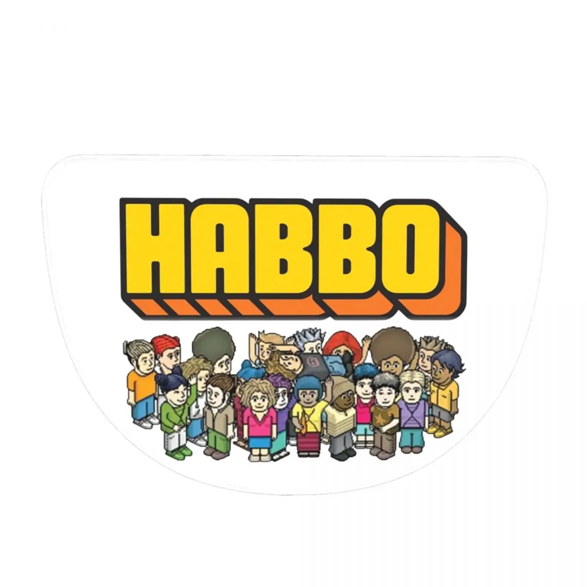Фото Коврик для ванной комнаты Habbo Hotel из мягкой фланели, полукруглый, нескользящий, впитывающий, для дома и спальни. №1