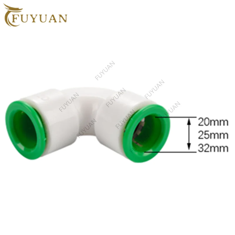Фитинги для водопроводной трубы PPR, 20 мм, 25 мм, 32 мм, с переменным диаметром, прямоугольный Тройник, гибкий соединитель без нагрева, водопроводный адаптер