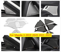 for mazda 3 2019 2020 2021 2022 accessories car door audio shelf chrome speakers cover trim bezel subwoofer frame garnish
