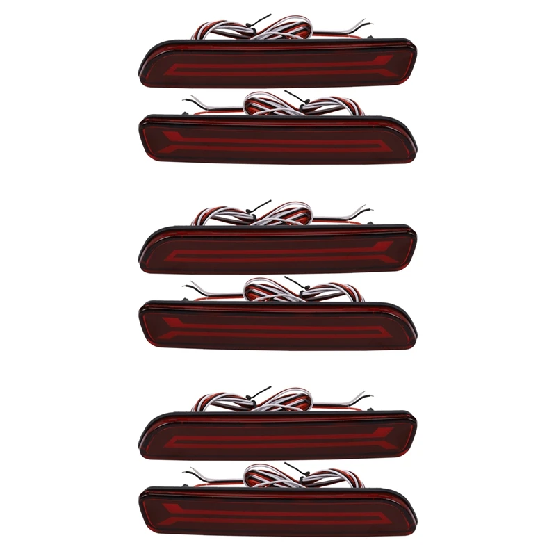 Автомобильный светодиодный задний стоп-сигнал 6X отражатель заднего бампера