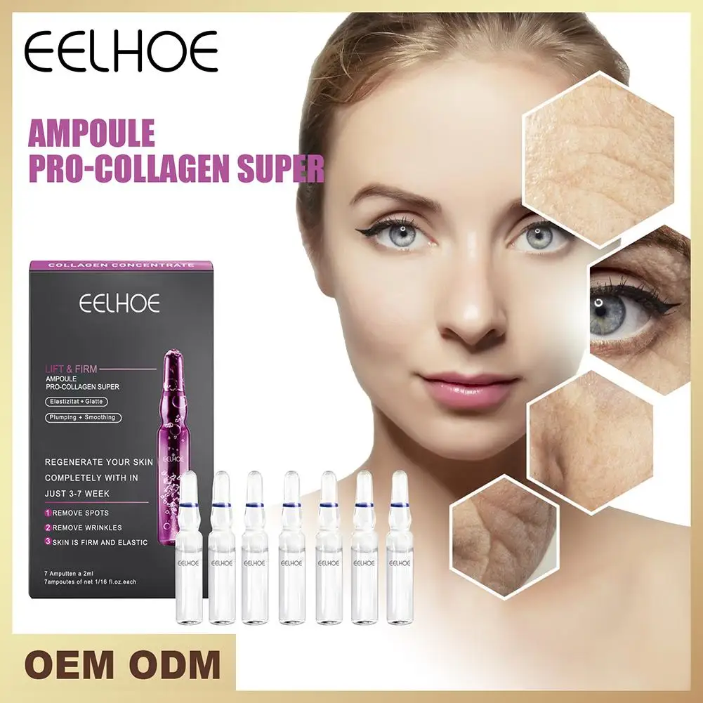 

7pcs Hyaluronic Acid Lift Firming Ampoule Facial Serum Brightening Anti-Wrinkle Moisturizing Retinol Skin Lightening Collagen