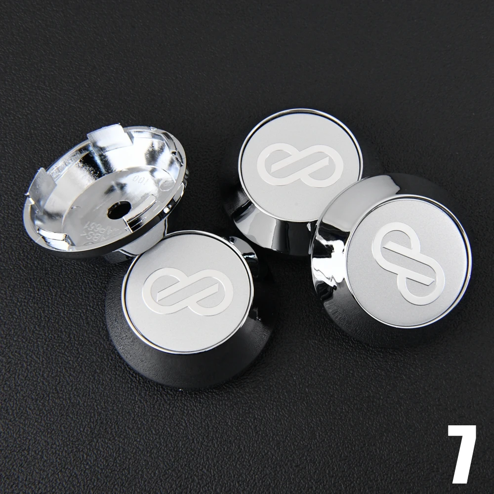 

4 шт. JDM ENKEI RPF1 Крышка обода 60 мм Клип Спортивная центральная крышка колеса ENKEI 15 дюймов Крышка ступицы гоночного колеса Черный и серебристый