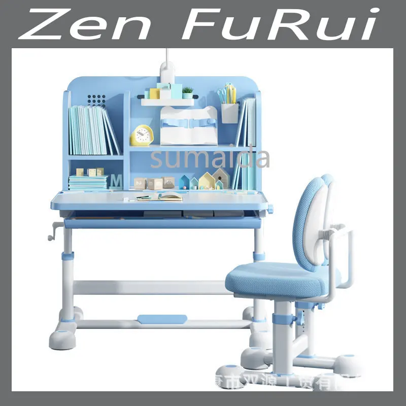 

Children's Study Desk Home Desk Elementary School Student Desk Writing Table and Chair Set Home School Desk and Chair