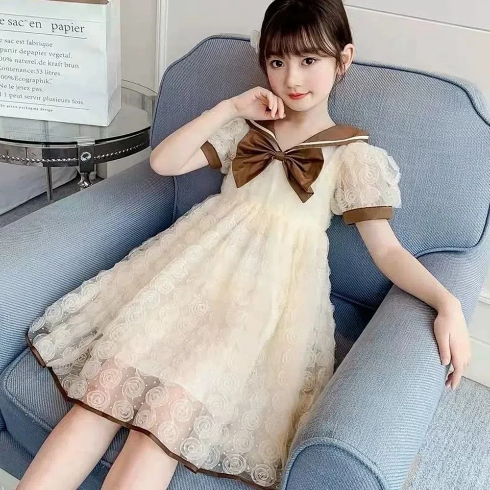 

Детское Сетчатое платье, на Возраст 4-14 лет