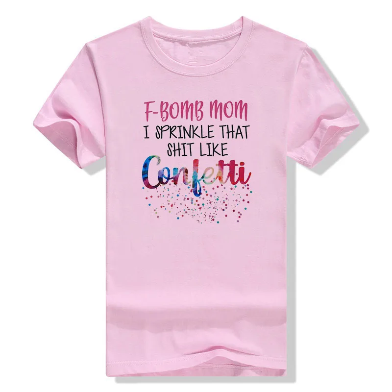 

Women Graphic Tee F-Bomb Mom T-Shirt Mama Funny Letter Print Clothes Mother's Day Gifts