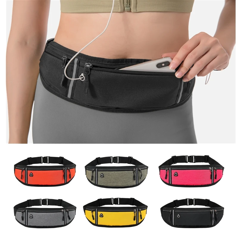 Professional Running Waist Bag Sports Belt Pouch Mobile Phone Case Men Women Hidden Pouch Gym SportsBags Running Belt Waist Pack