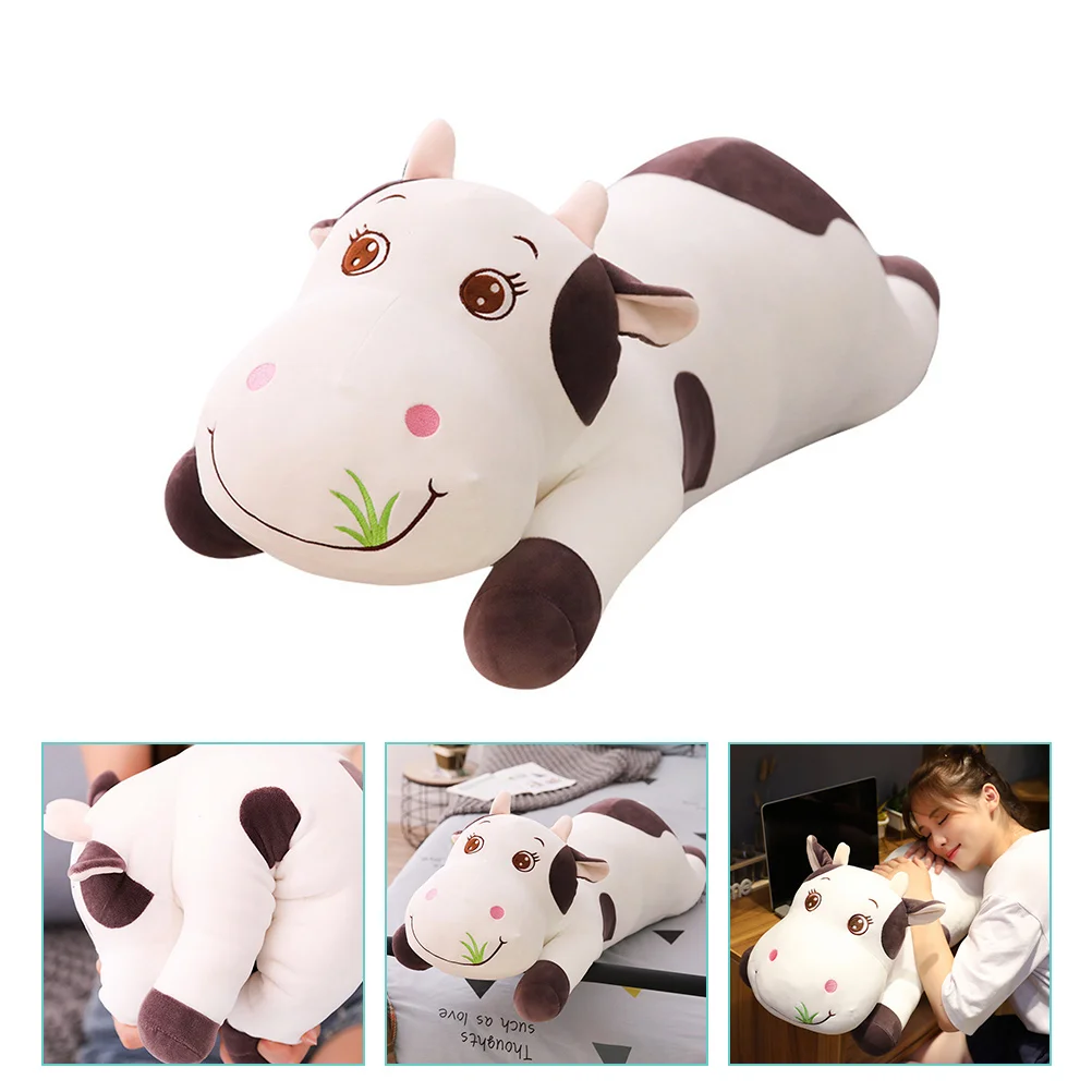 

Pillow Cow Plush Animal Stuffed Hugging Pillows Cushion Baby Animals Toys Toy Fluffy Sleeping Kids Throw Huggable Weighted