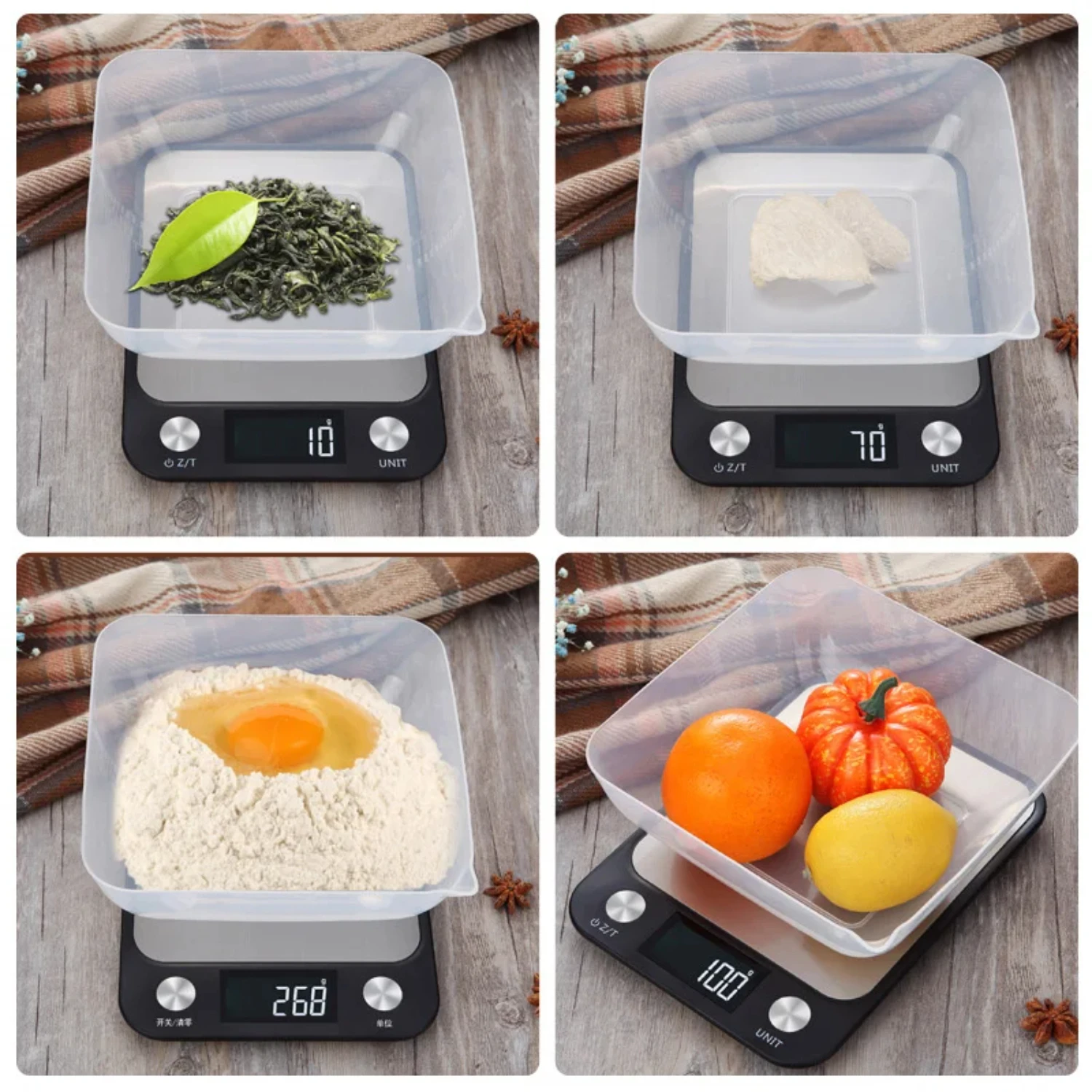 Кухонные весы 5/10/15 кг для еды кофе цифровые дизайн из нержавеющей стали