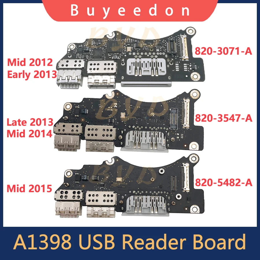Оригинальный ноутбук A1398 I/O USB SD кардридер для MacBook Pro Retina 15 дюймов плата 2012 2013 2014 2015