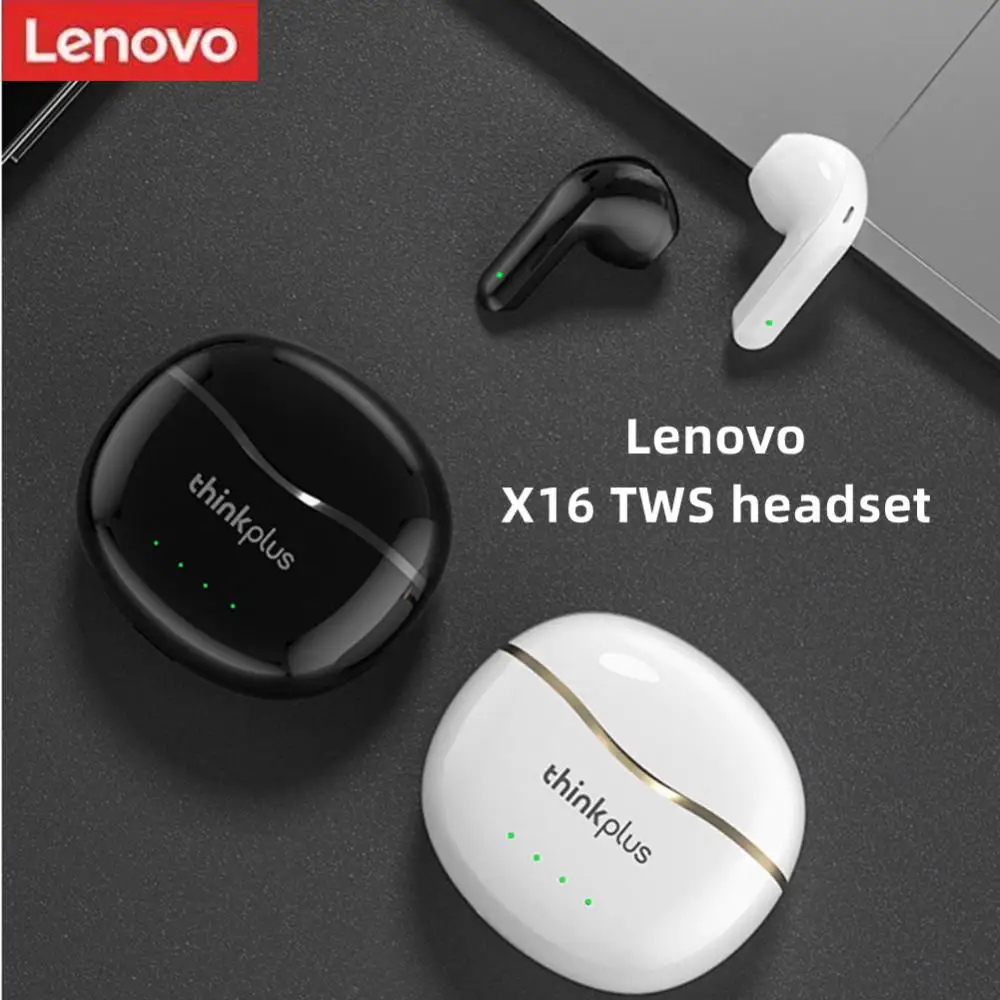 

Lenovo X16 TWS Headset Noise-cancelling Music Earphones True Wireless Bluetooth Headphone Low Latency Gaming Earbuds With Mic