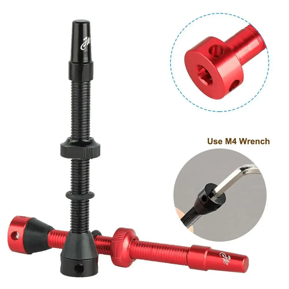 Бескамерный шток клапана Presta из алюминиевого сплава латунный сердечник 44 мм 60